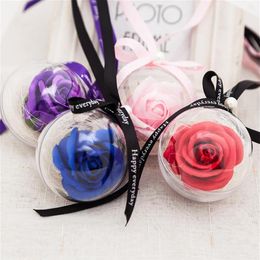 Decorative Flowers & Wreaths Valentine's Day DIY Soap Flower Gift Rose Box Bouquet Wedding Home Festival Scented Bath Body Pe231o