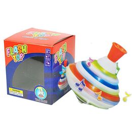 Spinning Top Flashing Music Gyro Spinning Top Toy With LED And Music Hand Light Up Spinning Toy Birthday Gifts For Kids Toddlers Boys Girls 230904