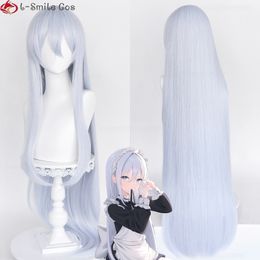 Cosplay Wigs 100cm Long Yoisaki Kanade Cosplay Wig Anime Project SEKAI COLORFUL STAGE 80cm/100cm Long Light Blue Heat Resistant Hair Wigs 230904