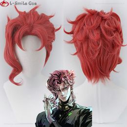 Cosplay Wigs Anime JoJo's Bizarre Adventure Kakyoin Noriaki Cosplay Wig Short Red Heat Resistant Synthetic Hair Halloween Man Wigs Wig Cap 230904