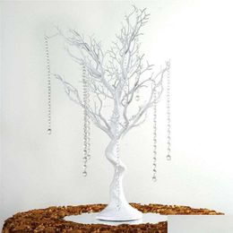 Party Decoration 30 Manzanita Artificial Tree White Centrepiece Party Road Lead Table Top Wedding Decoration 20 Crystal Chains261Q3057