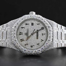 Wristwatches hip hop diamond watch round cut all size customize VVS1 handmade diamond watch for mens diamond watch304y