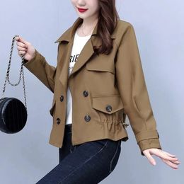 Womens Trench Coats Spring Autumn Women Jacket Long Sleeve Casual Windbreaker Loose Pocket Outerwear Lightweight Basic Coat Overcoat 230904