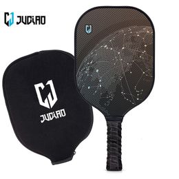 Squash Racquets Juciao Carbon Fibre PP Honeycomb Core Pickleball Racket With Cover 230904