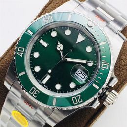 N Top Men Watches Mens Automatic Mechanical Watches 904L 116610LN ETA 3135 movement Ceramic Frame Luminous Diving Watch Shipp208l