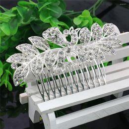 Hair Clips Wedding Bridal Flower Crystal Small Leaves Hairpin Comb Women Girls Party Jewellery Accessories Decoration Gifts