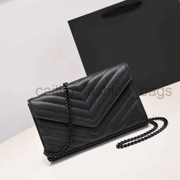 Bags Woc Chain Designer Women Hand Purse Original Box Genuine Leather ii Envelope Flap Magnetic Closure Black yslii bag designer bag caitlin_fashion_bagss4