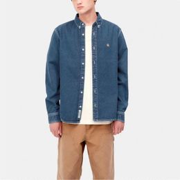 Men's Shirts Designer Washed Denim Jacket Loose Casual shirt Sleeve Shirt Brands Men Slim Fit