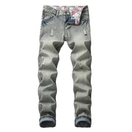 Mens Denim Jogging Pants Men Distressed Jeans Large Size Cool Boys Designer Ripped Fashion236m