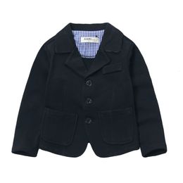 Jackets arrival knitted cotton 100 toddler boy blazer solid Black 230904