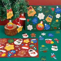 Other Event Party Supplies 2 Sheets Merry Christmas Kraft Paper Tags DIY Xmas Tree Banner Bunting Hanging Label Navidad 2024 Year Gift Card Decorations 230905