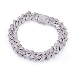 Fashion 14mm Length 24inches Pendant Vvs d Diamond 925 Silver Moissanite Cuban Link Chain Necklace