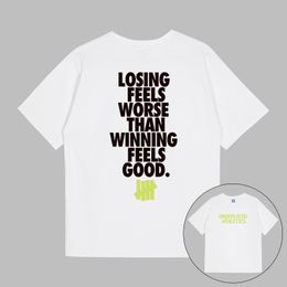 Losing Feels Letter U Print Designer Mens T shirts UNDEFEATED UNDFTD Japan Graphic Tee Men Women Unisex T shirt 100% Cotton Casual Oversize TShirts S-2XL