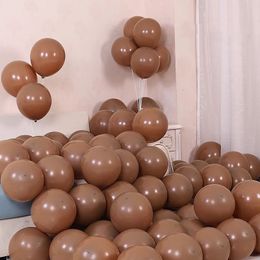Other Event Party Supplies 102030pcs 10inch Retro Khaki Balloons White Sand Brown Nude Olive Green Latex Ballon Birthday Wedding Baby Shower Decor 230905