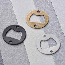 50pcs Openers Stainless Steel Round Beer Bottle Opener Metal Strong Polished Compact Portable Part With Countersunk Holes