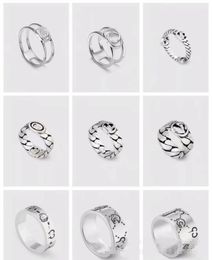 2024 Men Women Designer Ring Double G-shaped Silver Couple band Rings Skeleton Head Enamel Tiger Head Luxury Jewelry High Quality Spot Wholesale