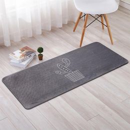 Modern Kitchen Mat Cactus Print Anti slip Area Rugs Living Room Balcony Bathroom Carpet Cheaper Doormat Bath Mats Bedroom Tapete233T