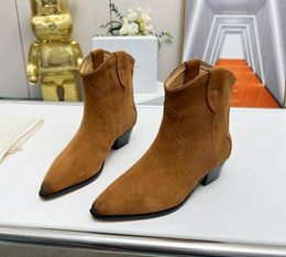 5A Boots IM8156330 IsabelMarant Dewina Calfskin Ankle Boot Discount Desinger Shoes For Women Size 35-41 Fendave