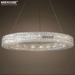 Luxury Round Crystal Chandelier Light Modern Large Luminaires Hanging Indoor Lighting for Restaurant Hotel Project Crystal Lamp Lamparas