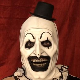 Joker Latex Mask Terrifier Art The Clown Cosplay Masks Horror Full Face Helmet Halloween Costumes Accessory Carnival Party Props2398