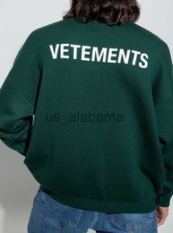 Men's Hoodies Sweatshirts Oversize Green White Print Sweater Round Neck Knitwear Men Women1 1 High Quality Casual VTM Knitt Sweater Hoodie x0905