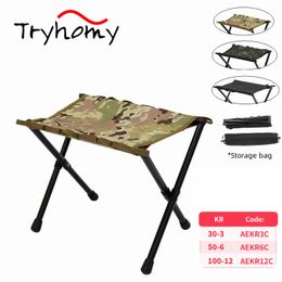Camp Furniture Tryhomy Outdoor Aluminium Alloy Chair Folding Fishing Chairs Sketch Tactical Portable Saddle Chair BBQ Picnic Camping Stool 230905