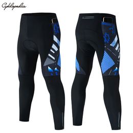 Cycling Pants 3 Pockets Pro Shockproof Bicycle Long Pants Cycling Bibs trousers Mountain Bike Breathable Men's Gel Padded Bike Tights Triathlo 230904