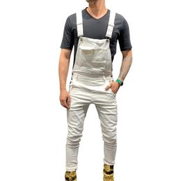 HEFLASHOR Men Adjustable Shoulder Strap Slim Denim Overalls Bib Pants Jumpsuit Fashion Overalls joggers Men Suspender Pants 2019338q