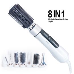 Hair Dryers Dryer Air Brush Combs Volumizer Blower 8in1 Cold Styling Paddle Brushes Smooth Frizz Ionic 110V220V 230904