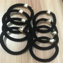 good quality hair ties with metal decoration hair rope velet classic pattern 10pcs a lot VIP GIFT274F