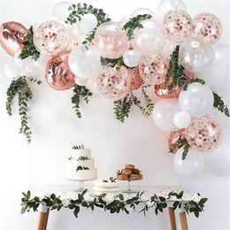 77Pcs Rose Gold Balloon Garland Kit Latex Confetti Balloons Wedding Bridal Shower Baby Shower Girls Birthday Party Decorations 102170A