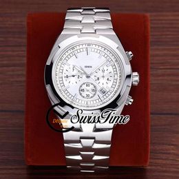 New Overseas 5500V 110A-B075 White Dial A2813 Automatic Mens Watch SS Steel Bracelet STVC No Chronograph STVC Watches Swiss255t