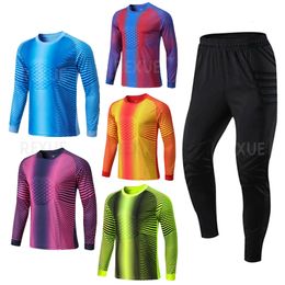 Other Sporting Goods Kids Adult Goalkeeper Soccer Jersey Child Women Men Football Uniform Protective Sponge long Sleeve Training 230904