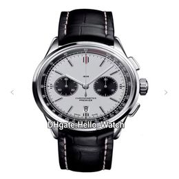 New Premier B01 Steel Case AB0118221G1P1 VK Quartz Chronograph Mens Watch Stopwatch White Dial Leather Strap Watches Hello Watch 6318Q