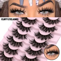 False Eyelashes GROINNEYA Lashes Mink Fluffy 57 Pairs Long Lasting Wispy Natural Dramatic Volume lashes Extension Thick 230904