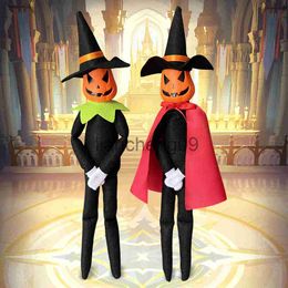 Party Decoration 1pcs Unique Pumpkin Duke Doll With Hat For Halloween Home Decoration Black Halloween Elf Felt Doll Children's Gifts x0905