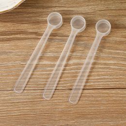 1000Pcs/Lot Long handle 1.5ML Plastic Spoon 0.5 Gramme Measuring Scoop Wholesale LX LL