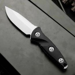 Top Quality H2392 Survival Straight Knife M390 Stone Wash Drop Point Blade Full Tang G10 Handle Outdoor Fixed Blade Tactical Knives with Kydex