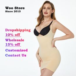 Womens Shapers Woo Store Women Body Bodysuit Slimming Dresses Underwear Bust Lifter Shapewear Tummy Control WSSS11 230905