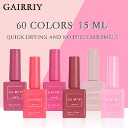 Лак для ногтей Gairriy, 15 мл, гель-лак для ногтей, 60 цветов, блестящий УФ-светодиодный полуперманентный лак для дизайна ногтей, салонный лак для ногтей 230905