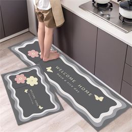 Carpets Kitchen Carpet Mats for Floor Anti Slip Bathroom Entrance Doormat Bedroom Living Room Long Bedside Area Rug Soft Washable 230905