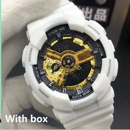 water proof Fashion Watches Men Women Sports Digital LED Designer Autolight Waterproof ga100 Student Brand Military Watch with box192S