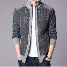 Men's Sweaters Design Winter Autumn Warm Plus Size Zipper Thick Lining Sweater Cardigan Men Sweatercoat 230904