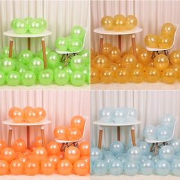 Other Event Party Supplies 102030Pcs Blue Green Orange Pearl Latex Balloons Wedding Happy Birthday Decorations Baby Shower Helium Balls 230905