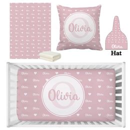 Bedding Sets LVYZIHO Personalised Baby Set Birthday Gift Toddler Shower 230905