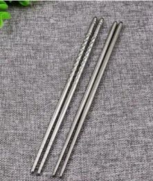 direct sales of stainless steel chopsticks anti-slip anti-hot home hotel canteen stainless steel metal iron Kuaizi