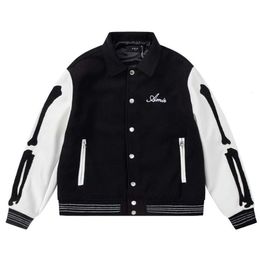 Men's Jackets Jaket bordir bertulisan untuk pria wanita jaket penahan angin huruf merek modis wol hangat dan 230904