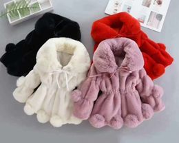 Children's Clothing Girls' Coat Autumn and Winter New Girls' Fur Coat Children's Imitation Fur Thick Padded Coat