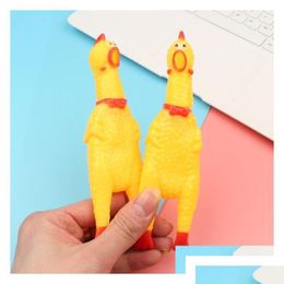 Dog Toys Chews Screaming Chicken Squeeze Sound Toy Pet Cat Kids Decompression Funny Tool Rubber Squeak Squeaker Puppy Gift Dh9871 Dhany