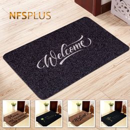 Carpet Home Decorative Front Door Mat Entrance Doormat 40x60cm Polyester Black Brown TPR Rubber Non Slip Floor Welcome Mats 230904